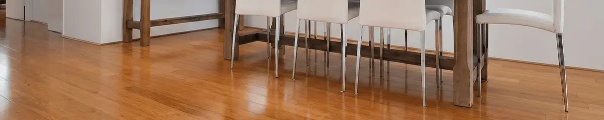 Professionally installed and refinished bamboo flooring in a residential home, showcasing smooth finish and natural wood tones in Albuquerque, NM