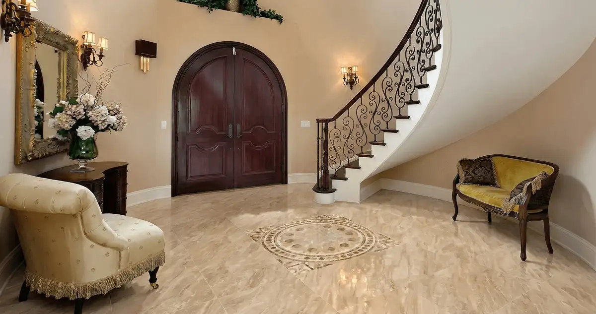 Entrance hall with professionally installed ceramic tile flooring in Albuquerque NM