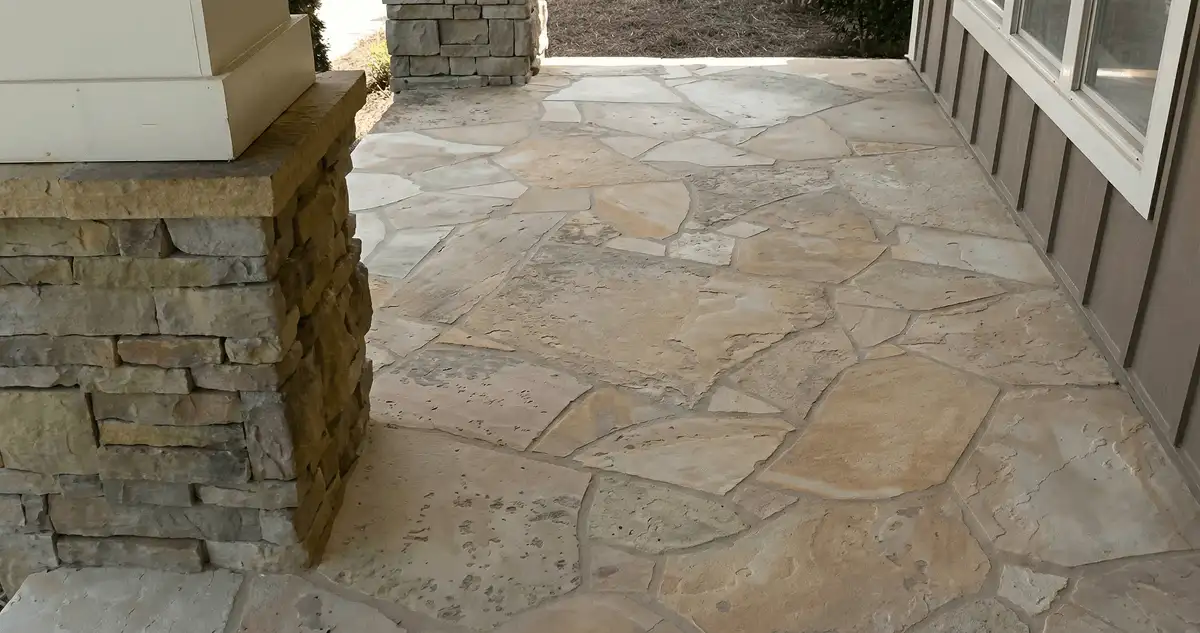 House entrance with professionally installed stone flooring in Albuquerque NM